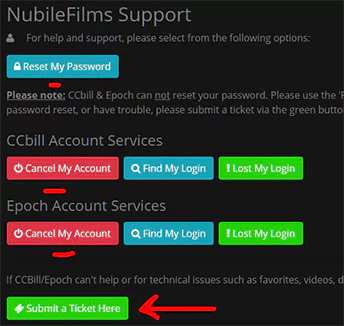 Nubilefilms Support Center